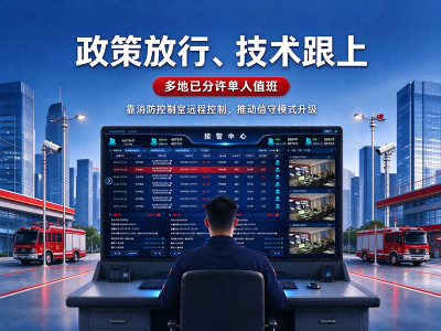 政策放行、技术跟上：多地已允许单人值班，消控室单人值班改造落地，靠消防控制室远程控制